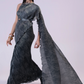Smoke Pre draped Saree