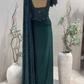 Emerald Green Drape Saree