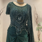 Emerald Green Drape Saree