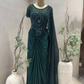 Emerald Green Drape Saree