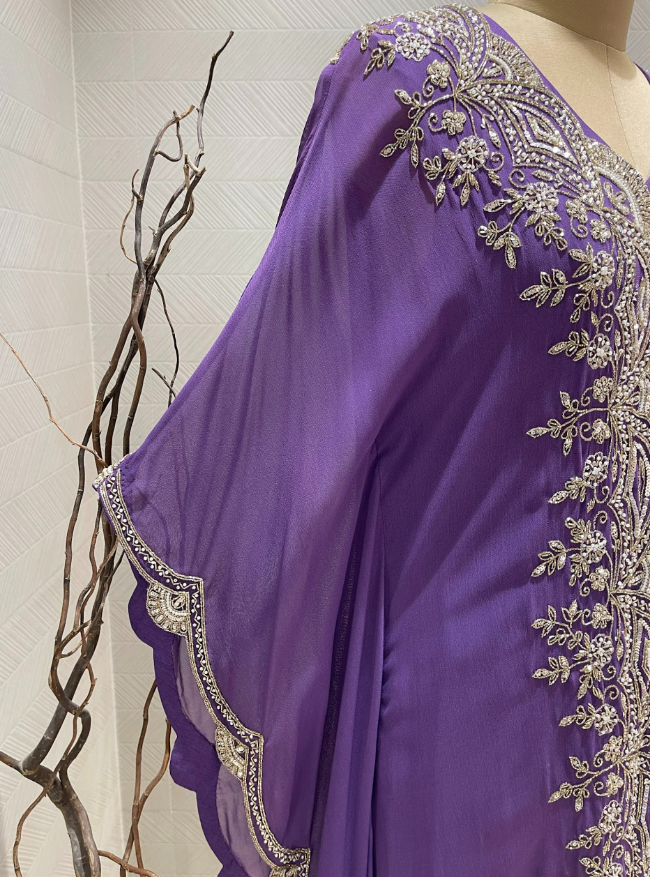 Royal purple kaftan set