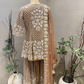 Old Rose Embellished Peplum Sharara Set