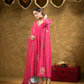 Pink 5 boota kurta set