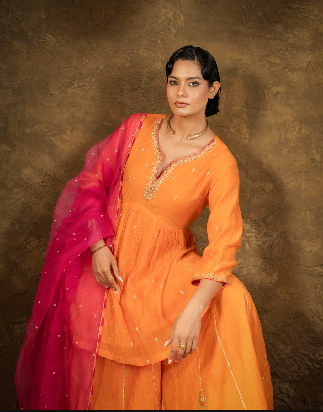 High Slit Sharara Set