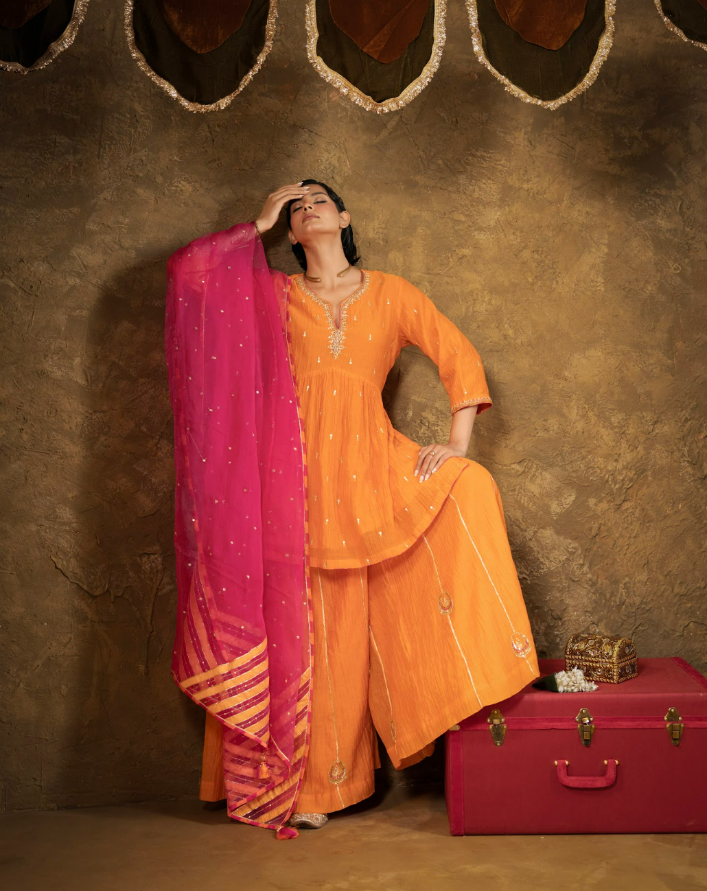 High Slit Sharara Set