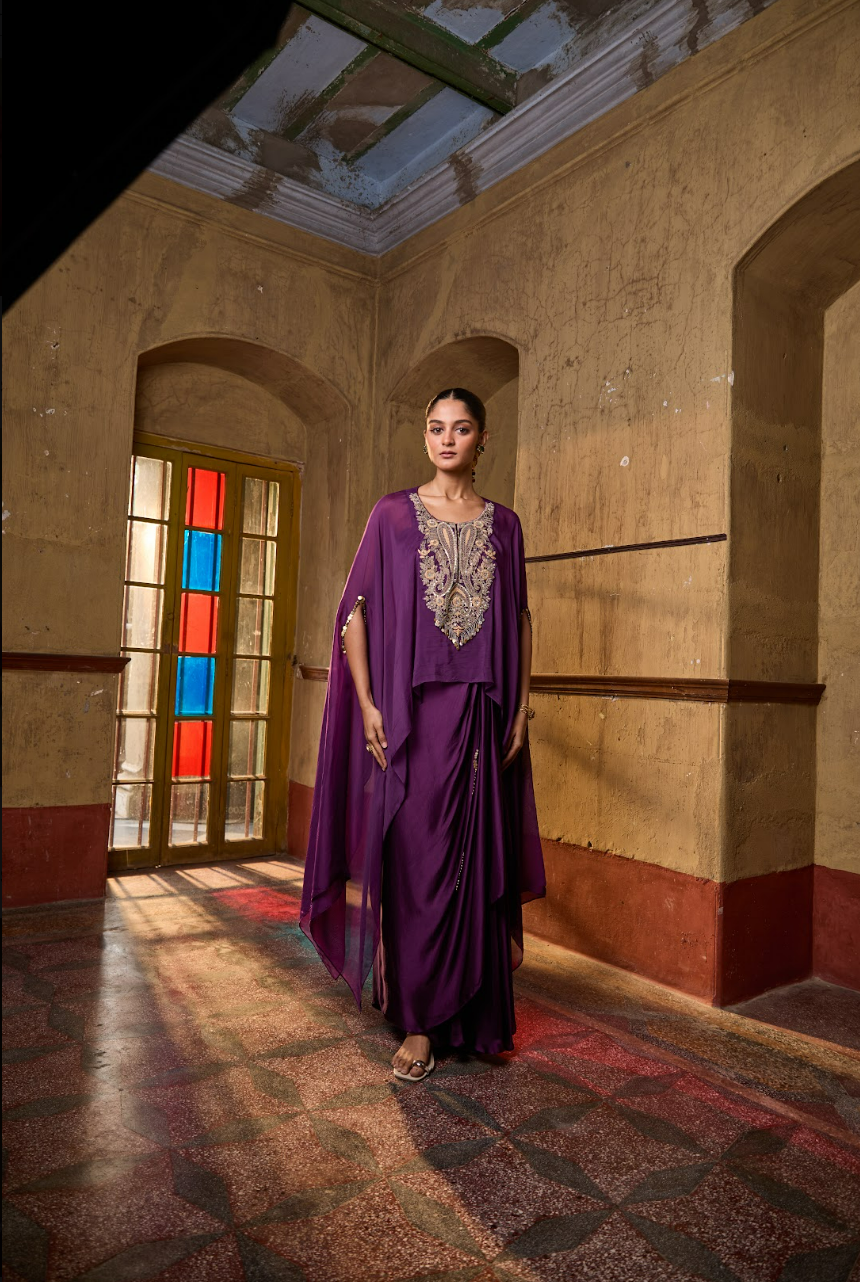 Noor aafreen draped set