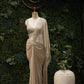 Light Gold Draped Saree