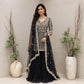 Midnight black Sharara set