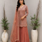 Blush rose embroidered Sharara set