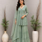 Mint green Sharara set