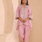 Asymmetrical short length shirt with narrow salwar