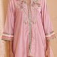 Asymmetrical short length shirt with narrow salwar