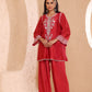 Straight short length shirt with Farsi salwar