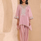 Asymmetrical short length shirt with Narrow salwar