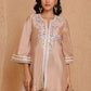 Asymmetrical short length shirt with narrow salwar