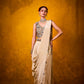 Navratna Saree in light gold - View 1
