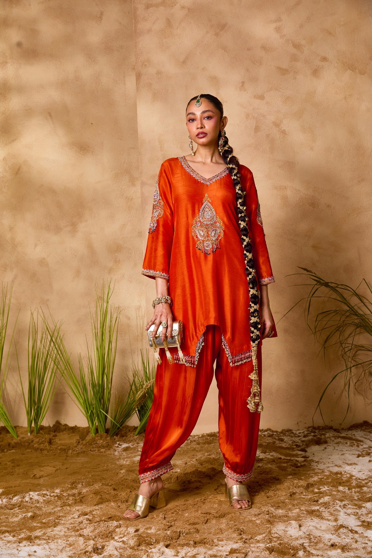 Afsana Set in Amber - View 5