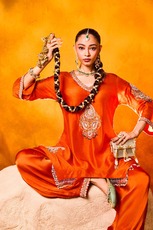 Afsana Set in Amber - View 2