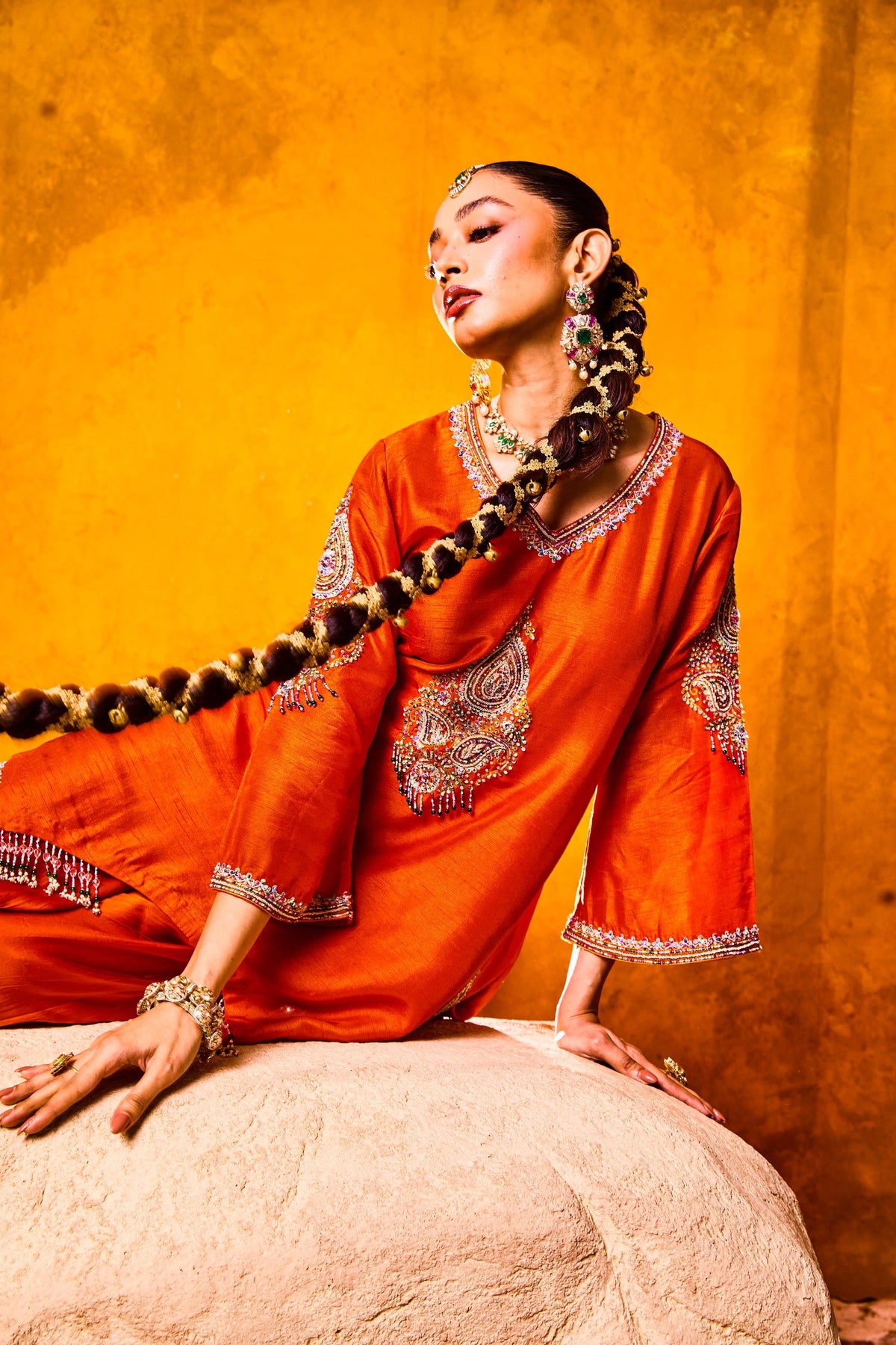 Afsana Set in Amber - View 3