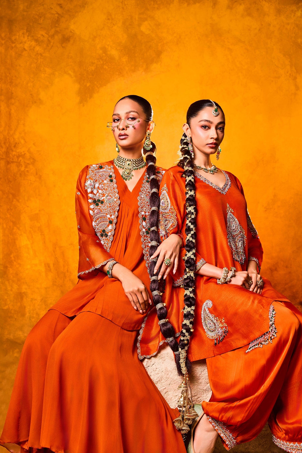 Afsana Set in Amber - View 4