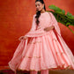 Blush Pink Chanderi Kurta with heavy dupatta