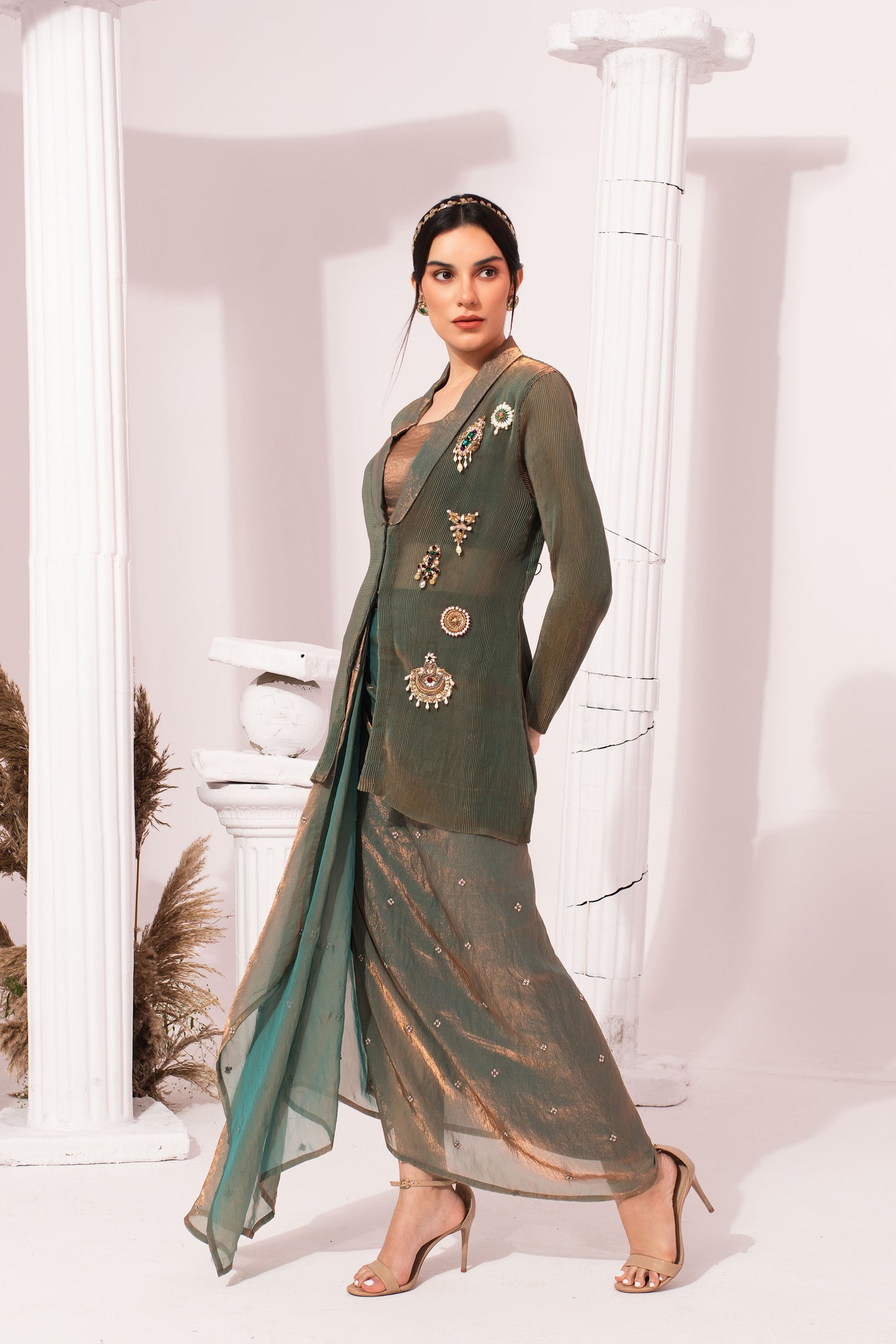 Moss Satin Set