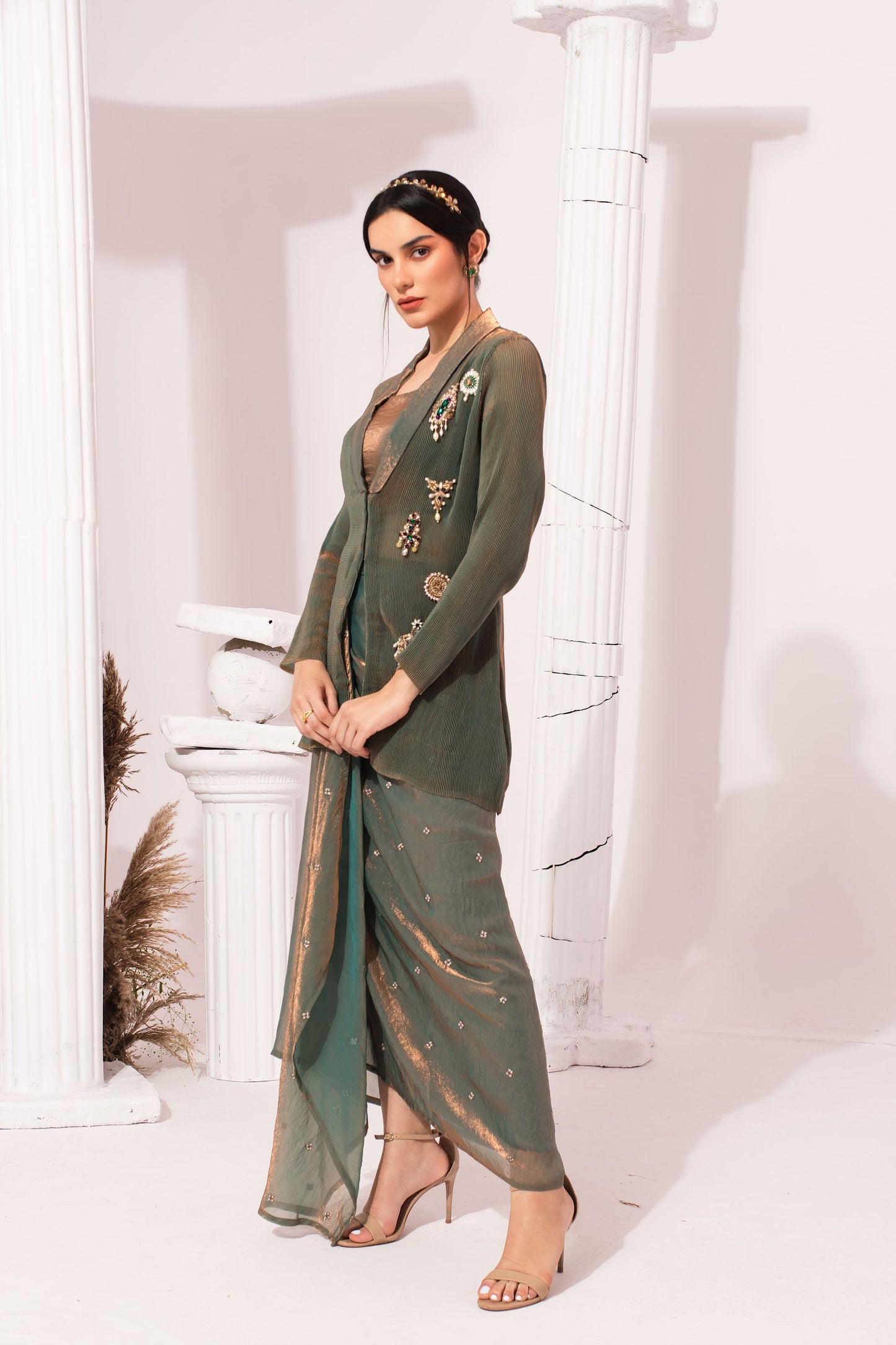 Moss Satin Set