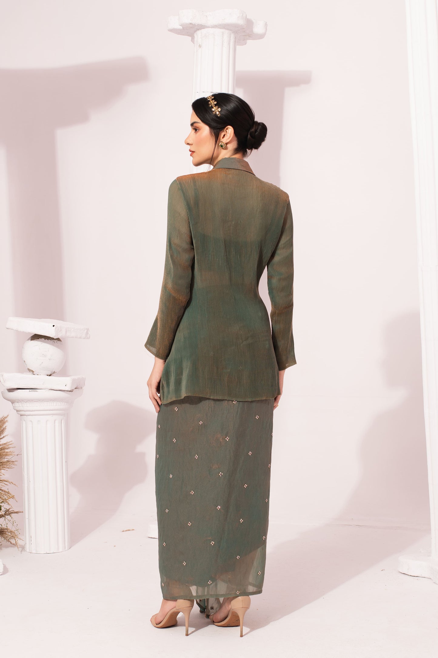Moss Satin Set