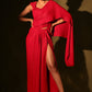 Scarlet red corset saree