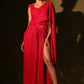 Scarlet red corset saree