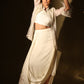 Ivory organza Jacket Skirt set