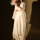 Ivory organza Jacket Skirt set