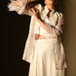 Ivory organza Jacket Skirt set