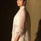 Ivory organza Jacket Skirt set