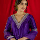 Purple Gota Patti Kurta Set