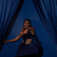 Navy Dhoti Saree Set