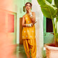 Mustard Short Kurta With Tulip Pant
