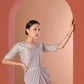 Light Grey Draped Saree