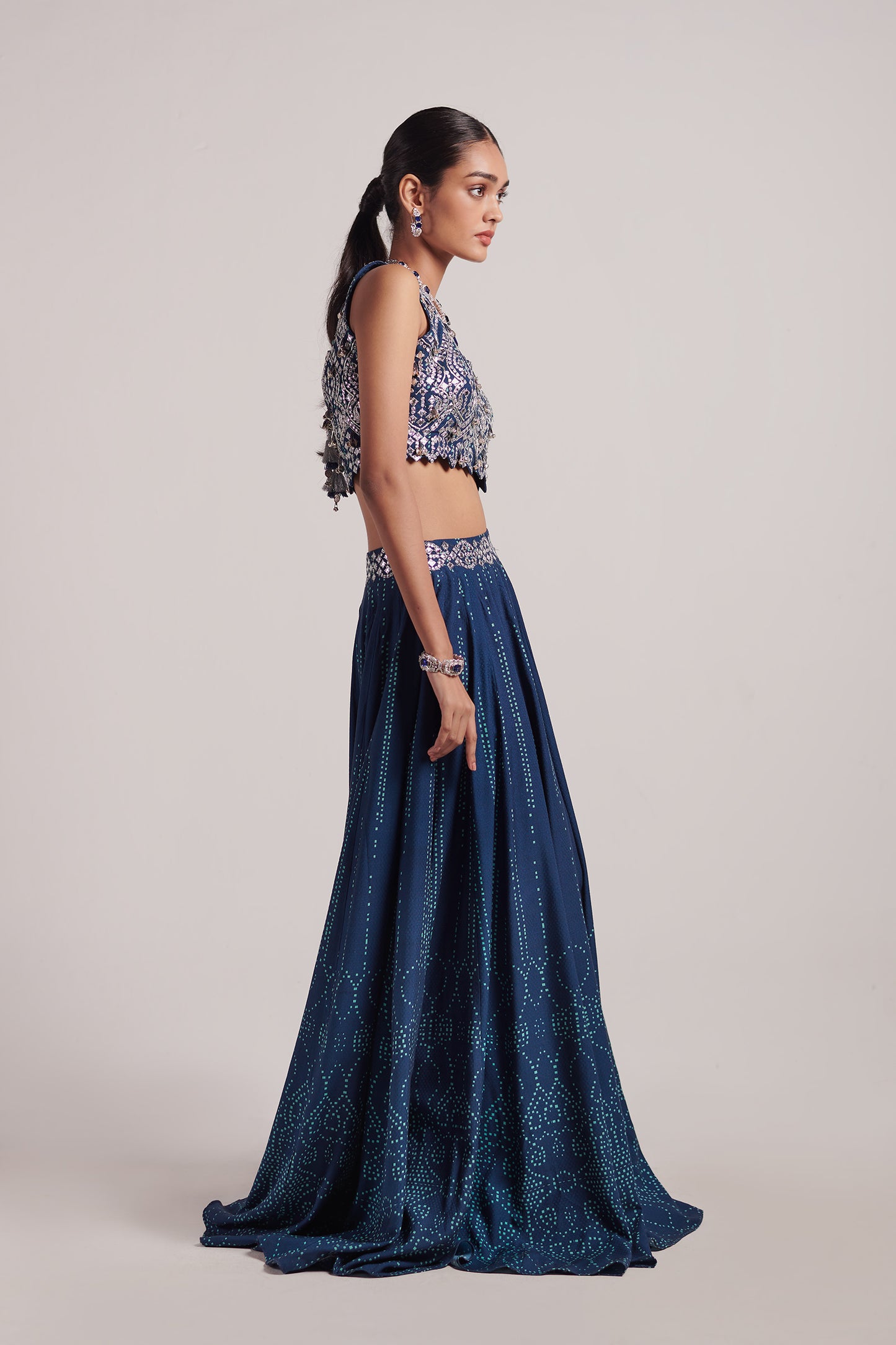 Ink Blue Lehenga Set